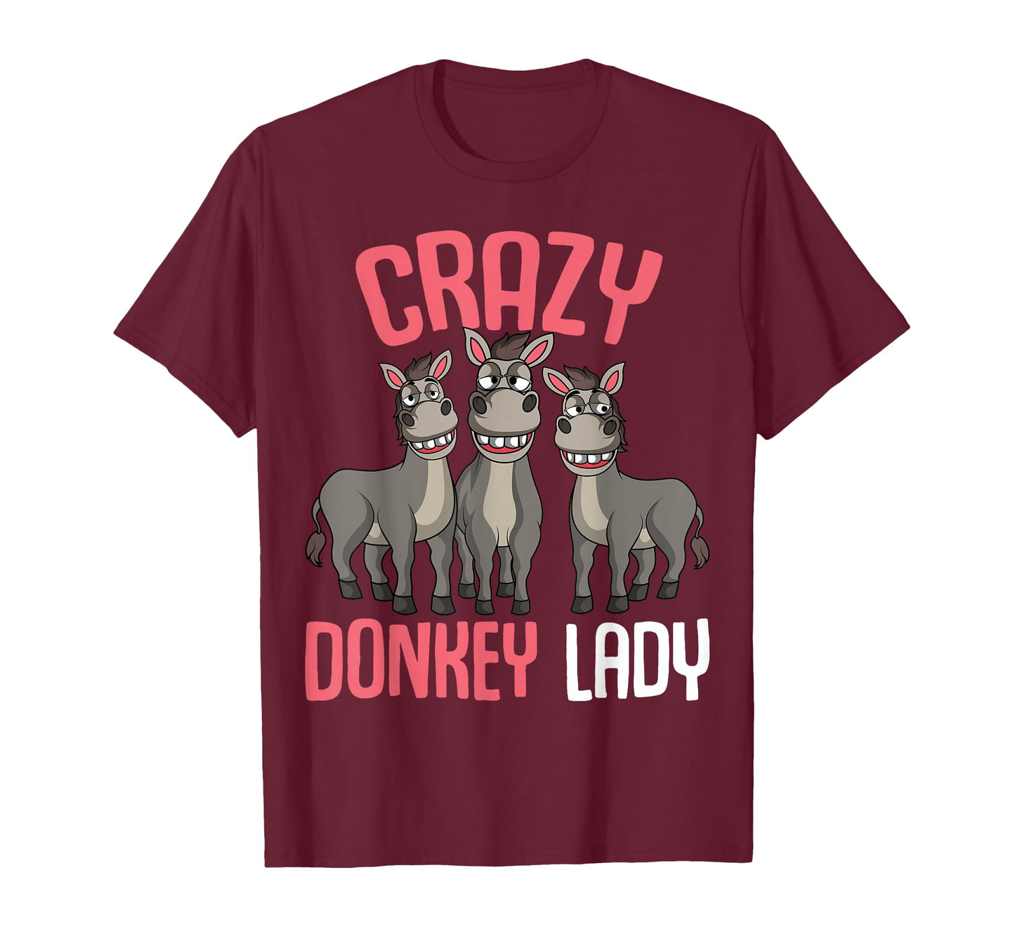 Crazy Donkey Lady Donkey Lover Women T-Shirt