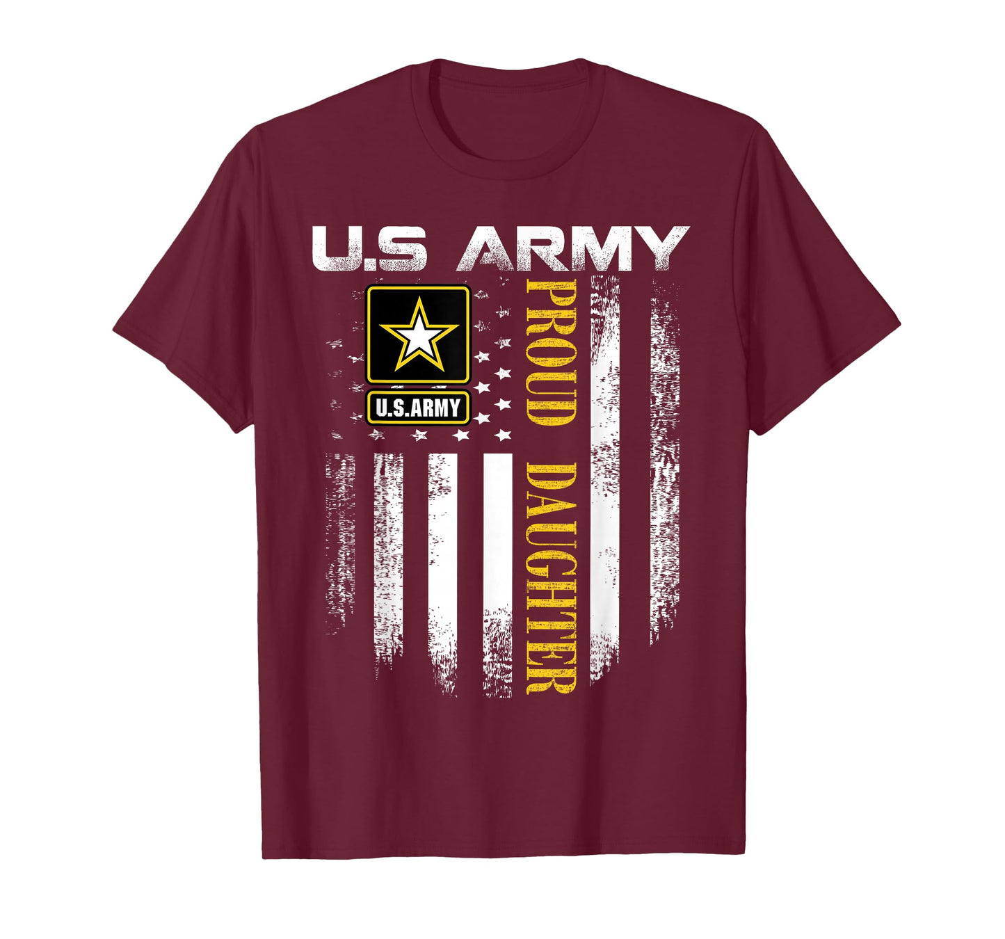 Vintage U.S. Army Proud Daughter With American Flag Gift T-Shirt