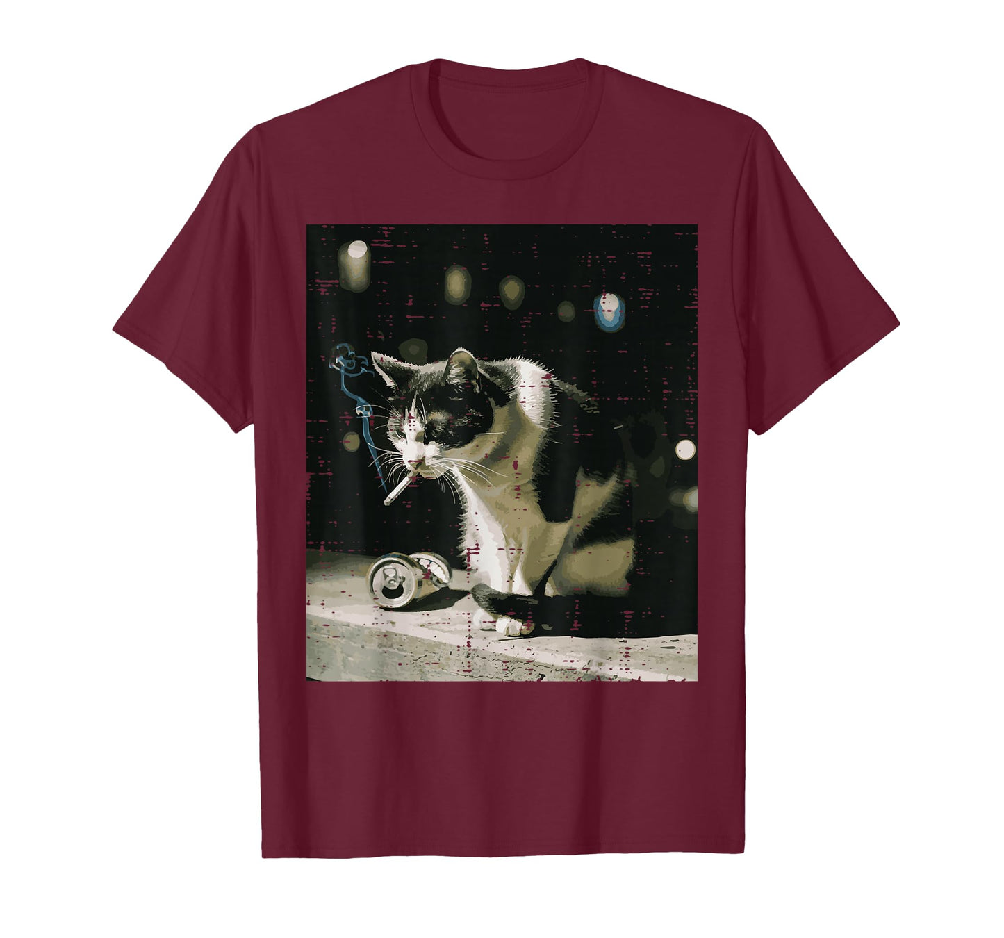 Tough Cat Attitude Cool Meme Feline Animal Lover Men Women T-Shirt