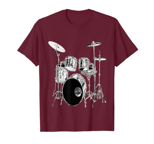 Drums Drum Set Drummer Music Motiv Design T-Shirt
