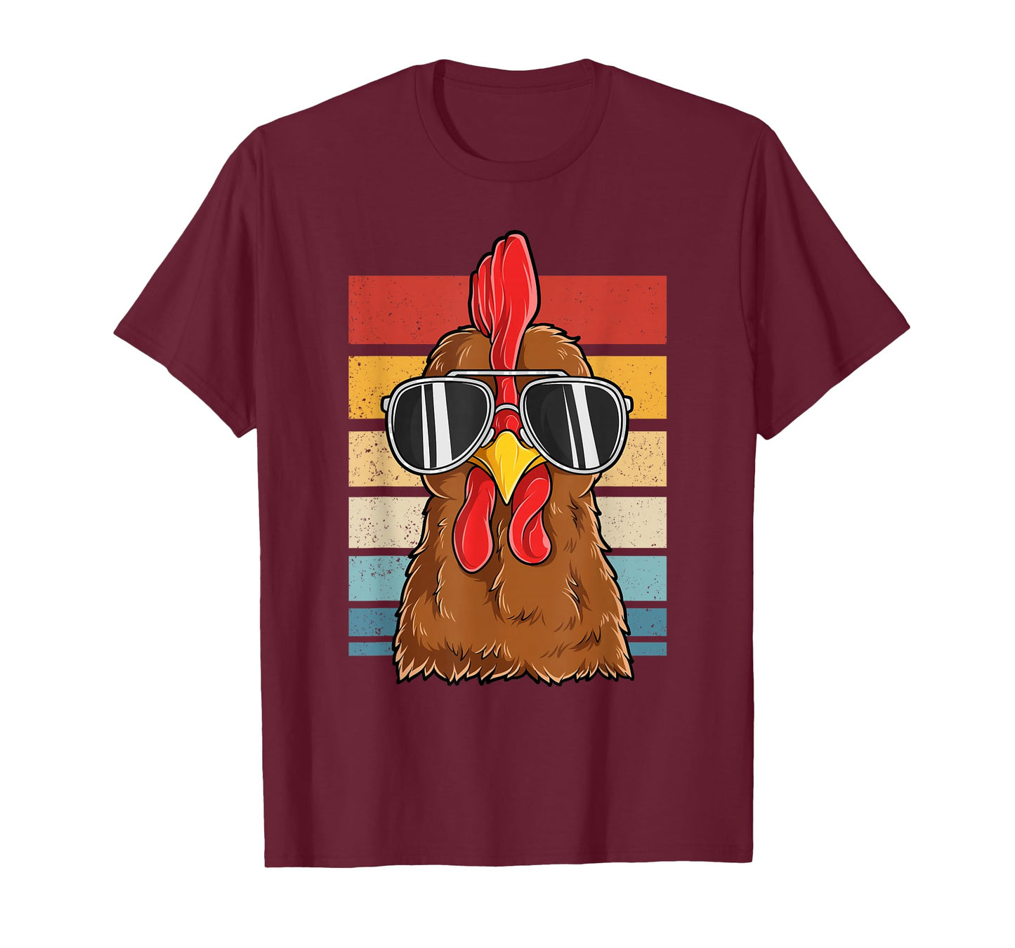 Cool Rooster Chicken Wearing Sunglasses Vintage Chicken Hen T-Shirt