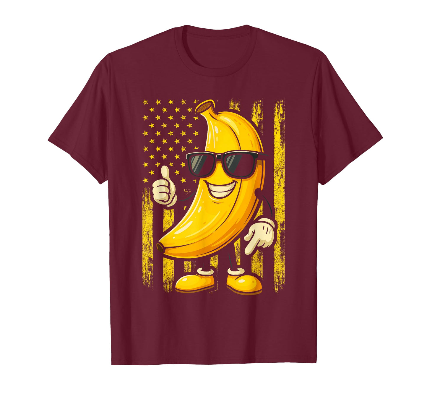 Banana American Flag Shirt, 4th of July Banana T-Shirt