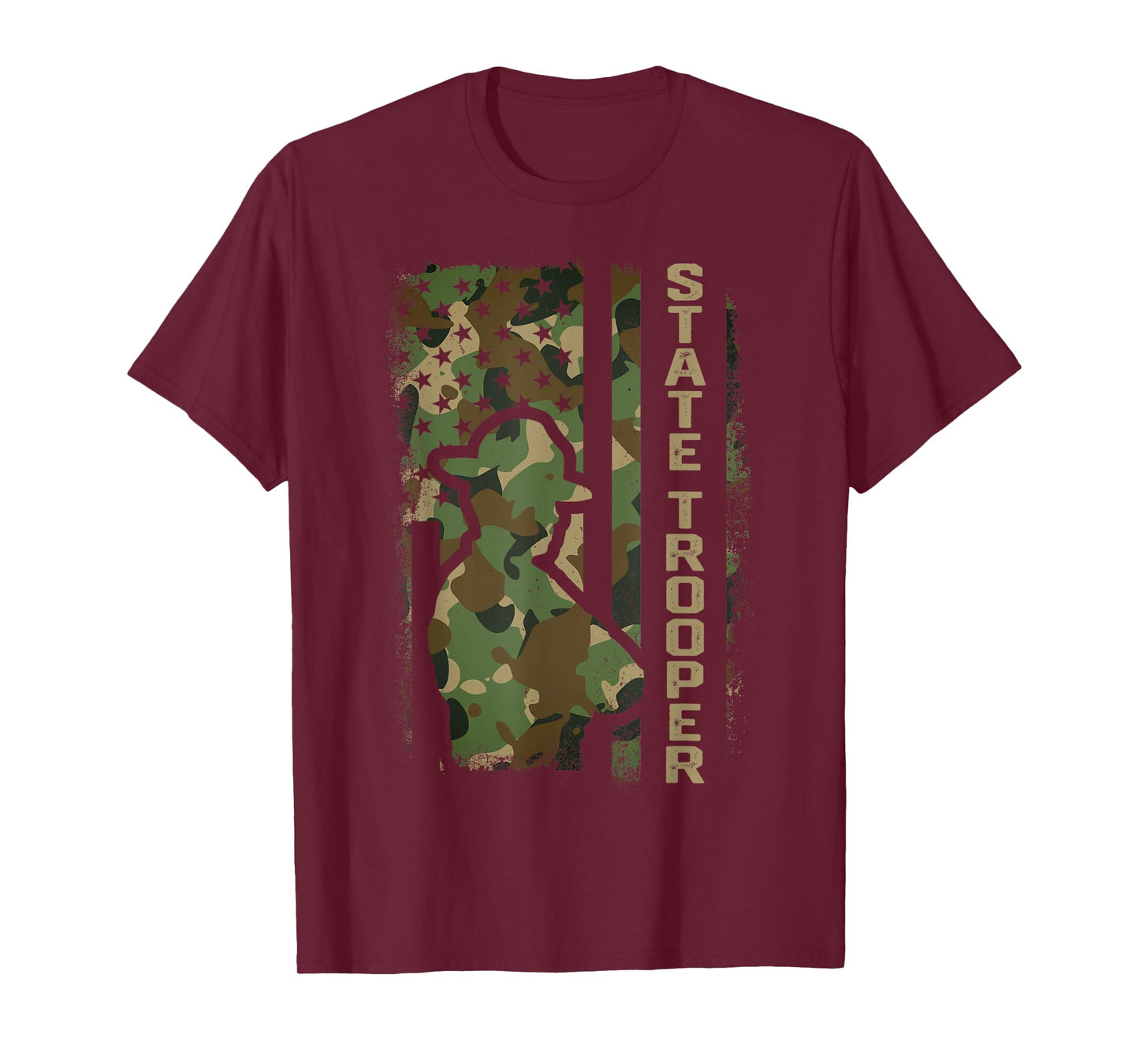 American Flag USA Law Enforcement State Trooper T-Shirt