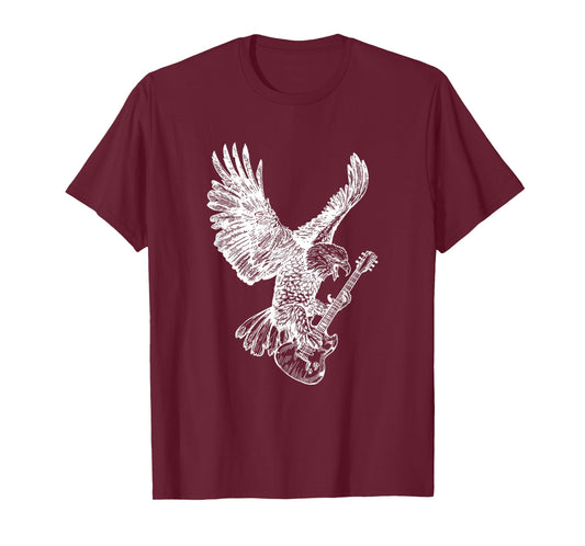 SEEMBO Eagle Playing Guitar Guitarist Musician Music Band T-Shirt
