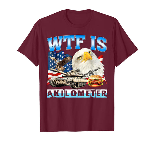Kilometer Eagle Badge American 4th of July T-Shirt