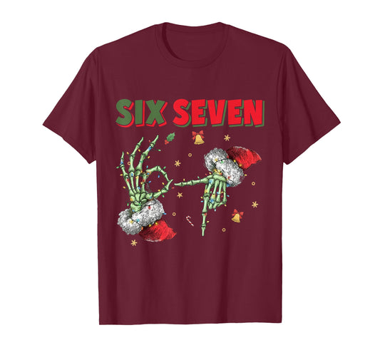 6 7 Funny Christmas Six Seven for Kids Women Men Girls T-Shirt