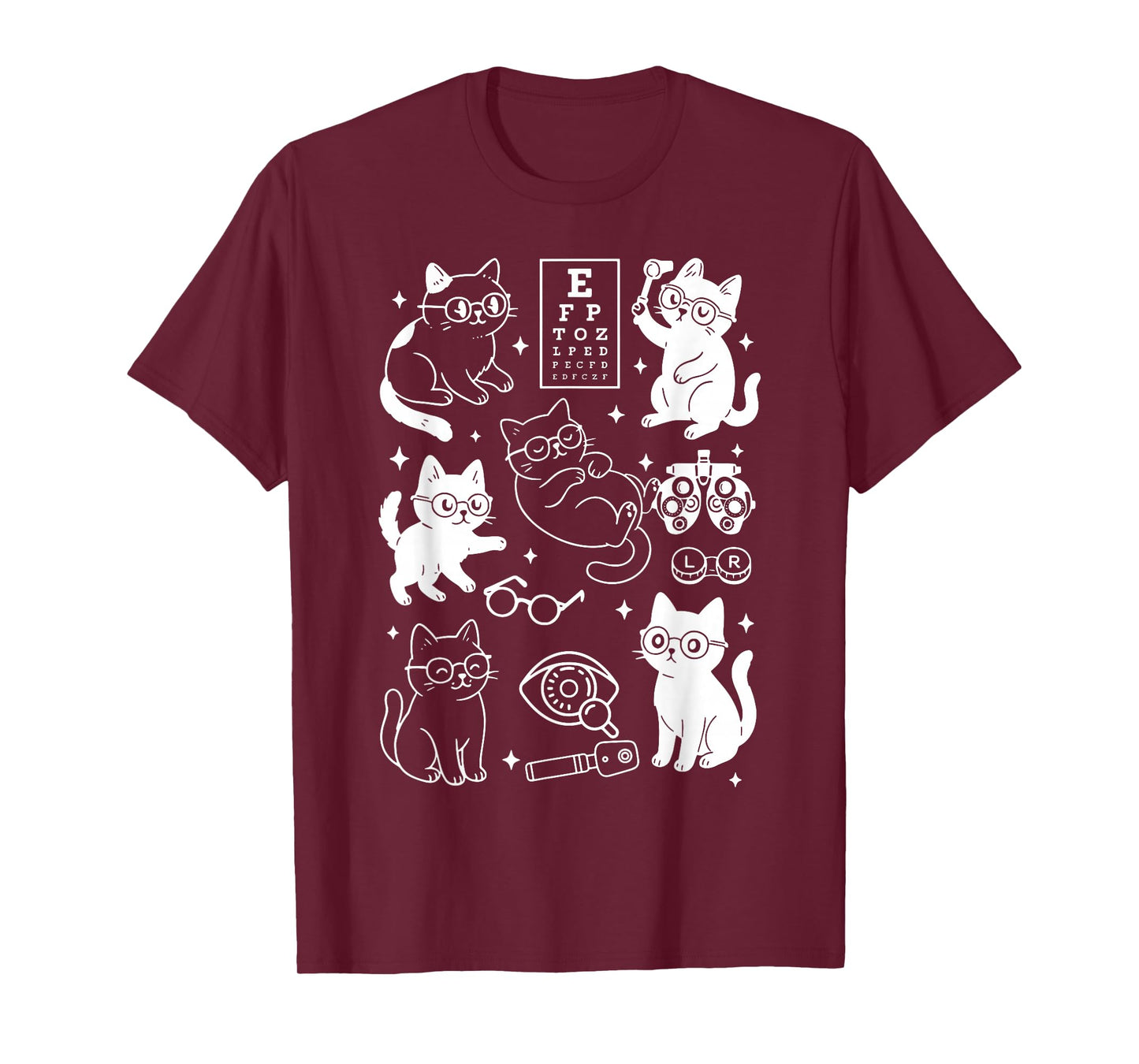 Funny Cat Ophthalmologist Vision Squad Optician Staff T-Shirt