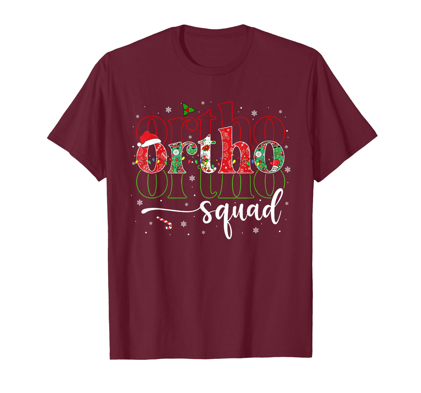 Merry Christmas Ortho Squad Xmas Orthopedic Crew Nurse T-Shirt