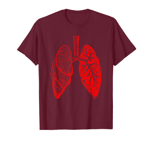 Anatomy Drawing Tee Pulmonologist, Respiratory Lungs Gift T-Shirt