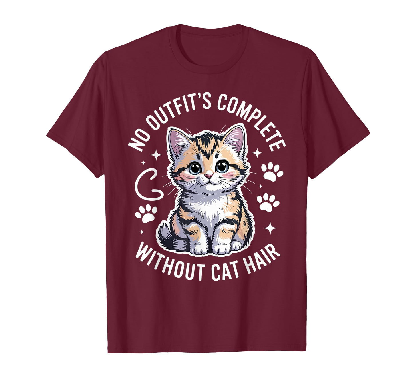 No Outfit's Complete Without Cat Hair Tabby Cat T-Shirt