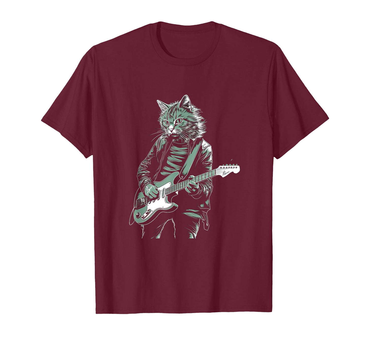 Cat Playing Bass Guitar Guitarist Rocker cool T-Shirt
