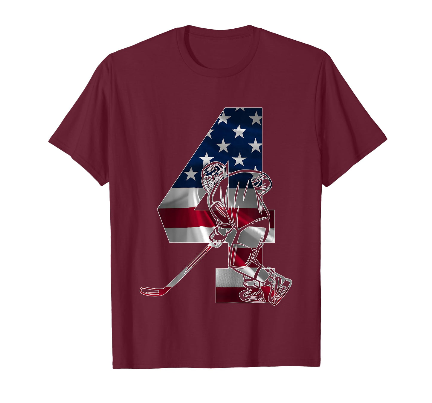 NUMBER 4 YEARS ICE HOCKEY 4TH BIRTHDAY T-Shirt