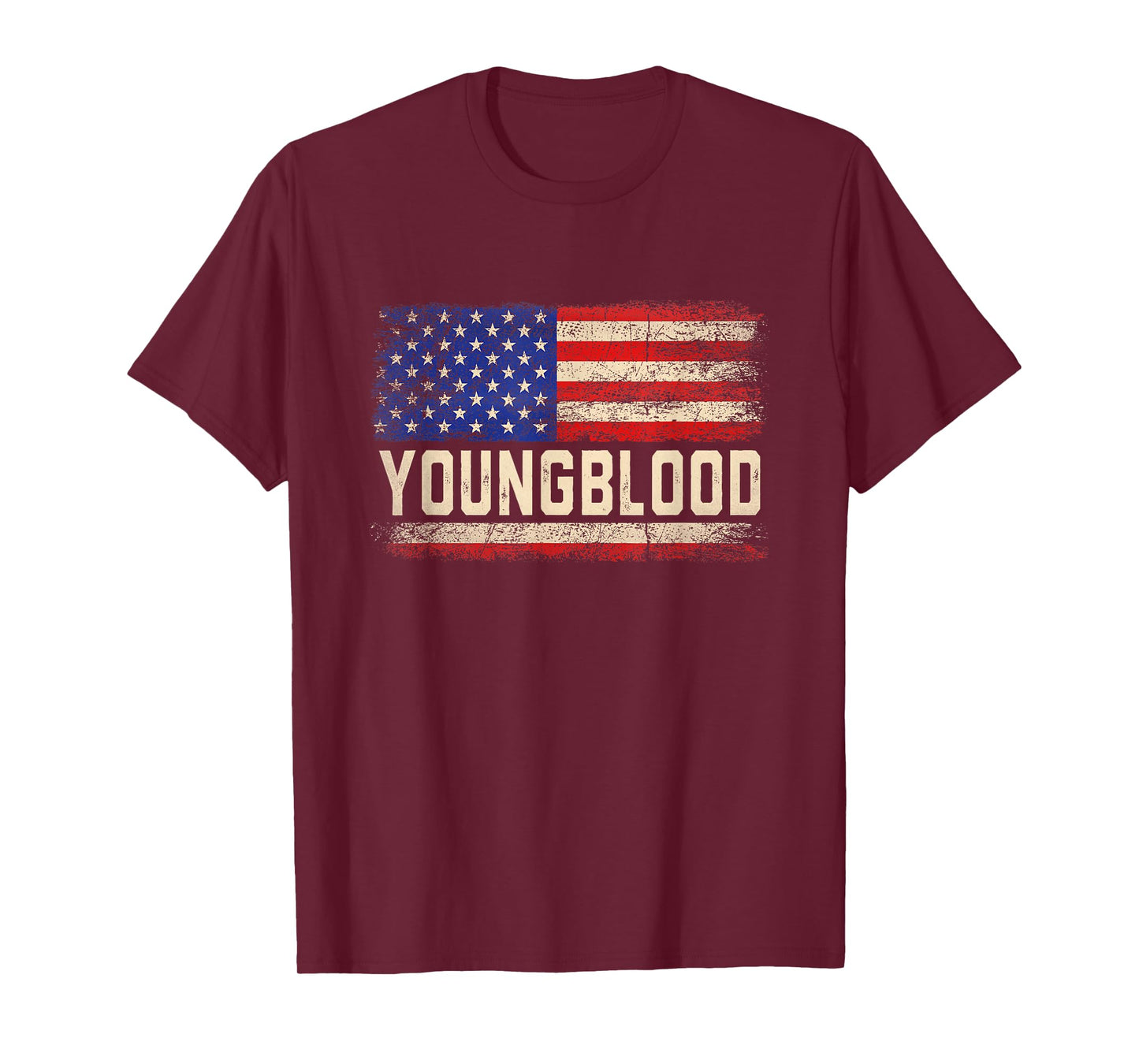YOUNGBLOOD Last Name Shirt YOUNGBLOOD Name American Flag T-Shirt