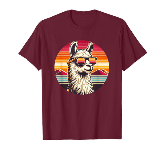 Alpaca Lover Llama Vintage Design with Camel Cute Animal T-Shirt