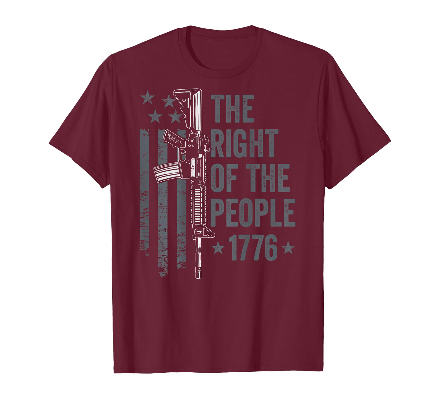 The Right Of The People 1776 2nd Amendment Pro Gun (ON BACK) T-Shirt