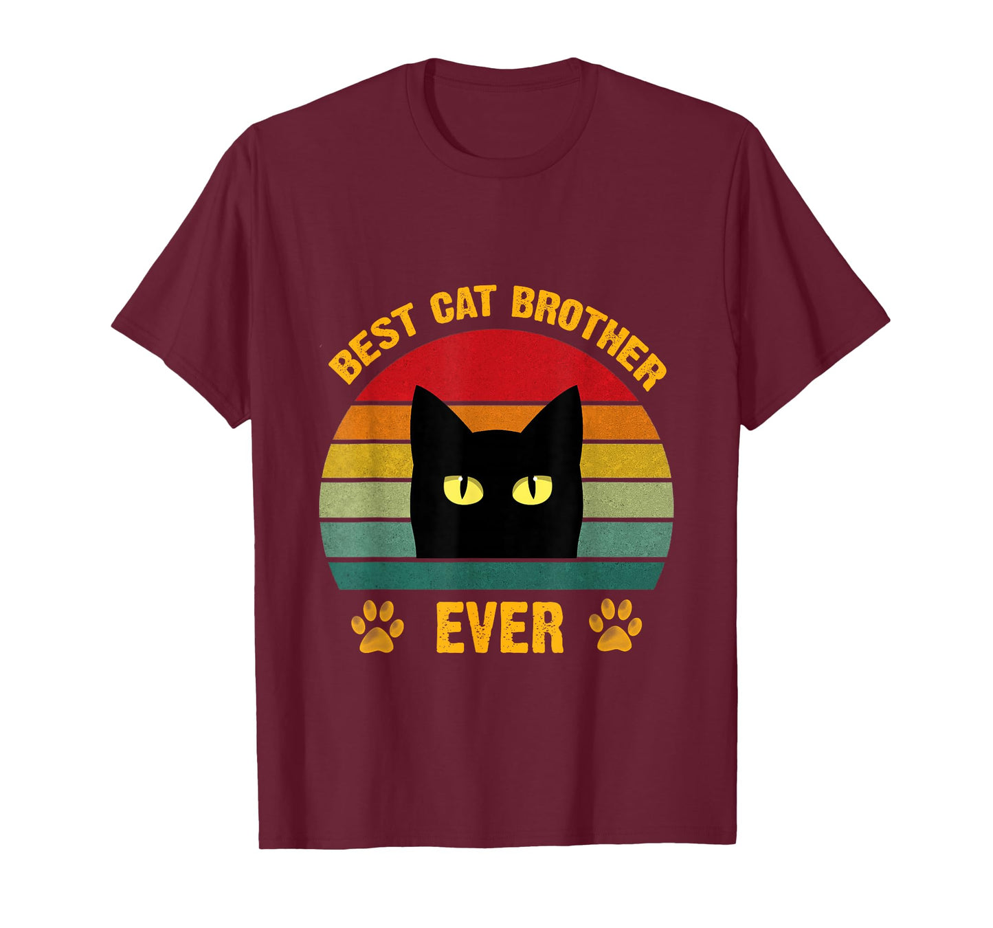 Best cat Brother Ever Funny Brother Cat Lovers Style Retro T-Shirt