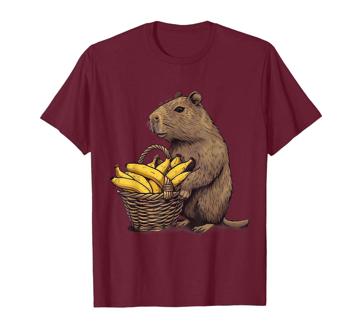 Banana Capybara Banana Lover Drawing Motif Banana Fruit T-Shirt