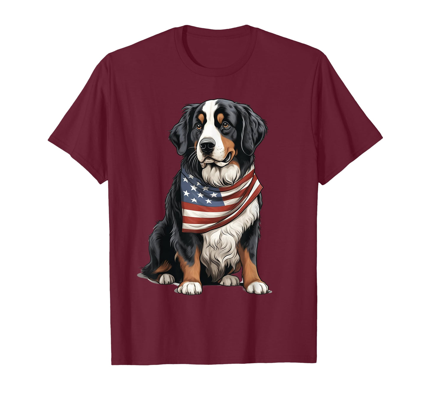 Berner US Flag Bernese Mountain Dog Owner Mom Dad Men Women T-Shirt