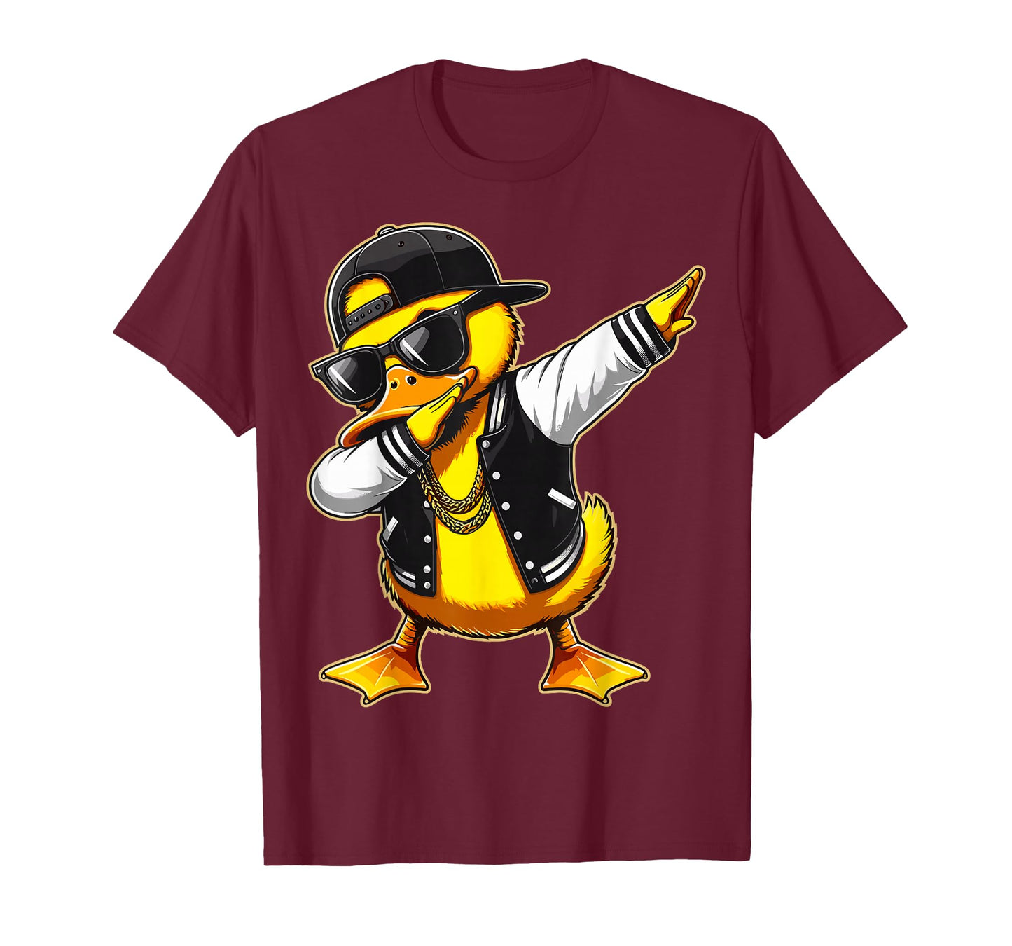 Funny Duck Dabbing Rubber Duck with Sunglasses T-Shirt