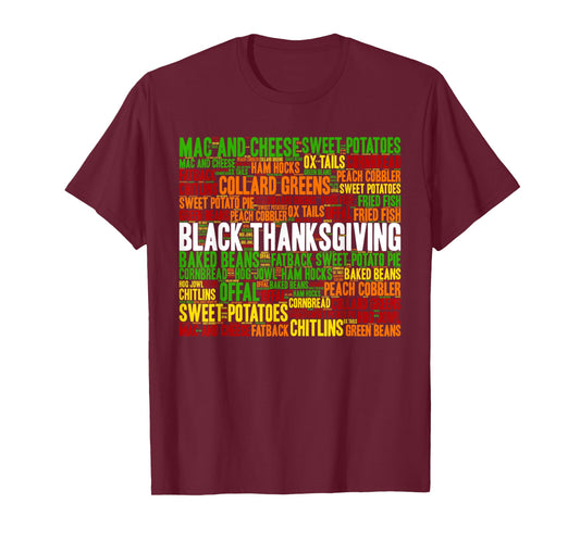 African American Thanksgiving Tradition Foods T-Shirt