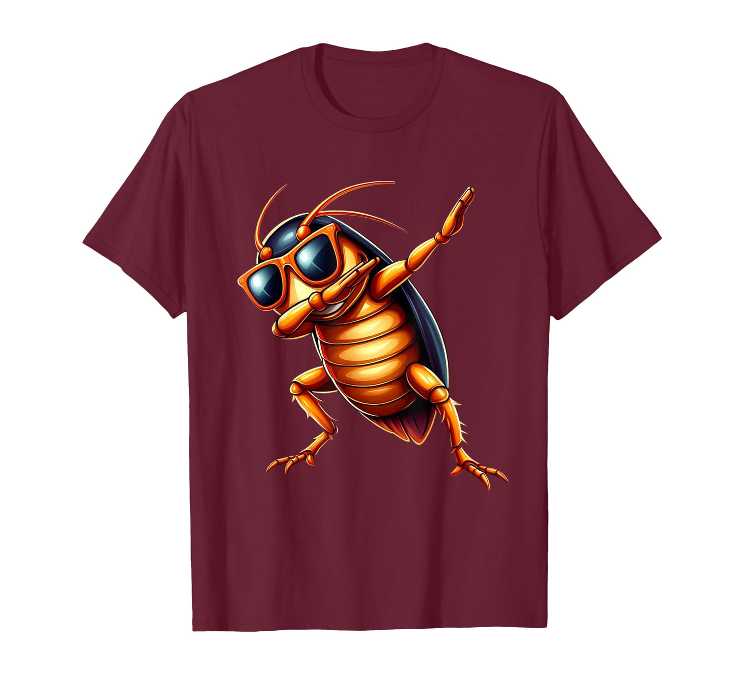Dabbing Cockroach, Sunglasses Cockroach Animal, Fun Cartoon T-Shirt