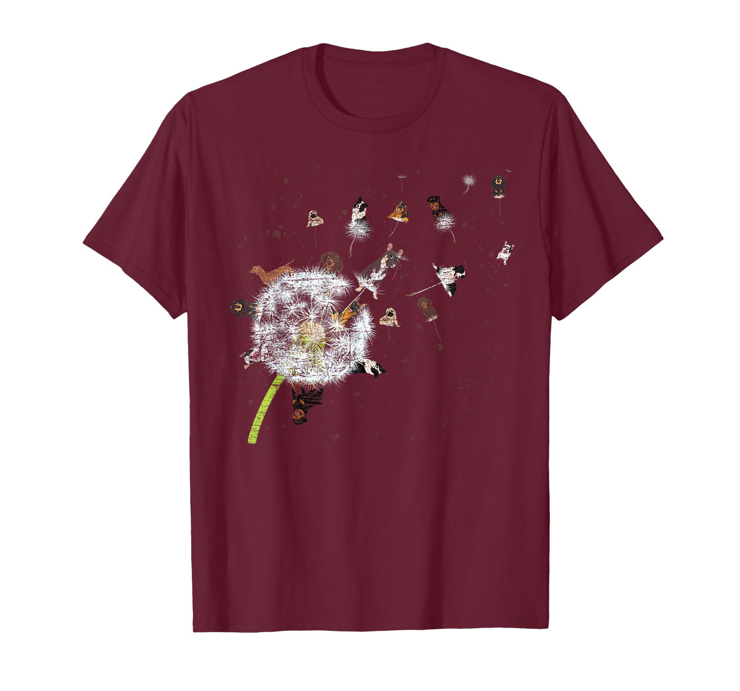 Puppy Dandelion Dog Lover Dog Owner Flower Animal Dog T-Shirt for Men Women Kids