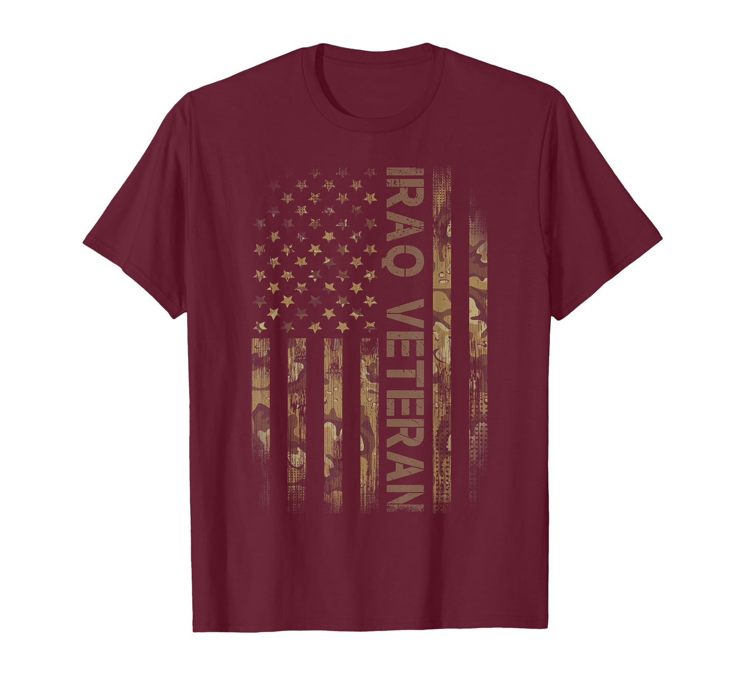 Vintage America Camo Flag Iraq Veteran Camouflage T-Shirt