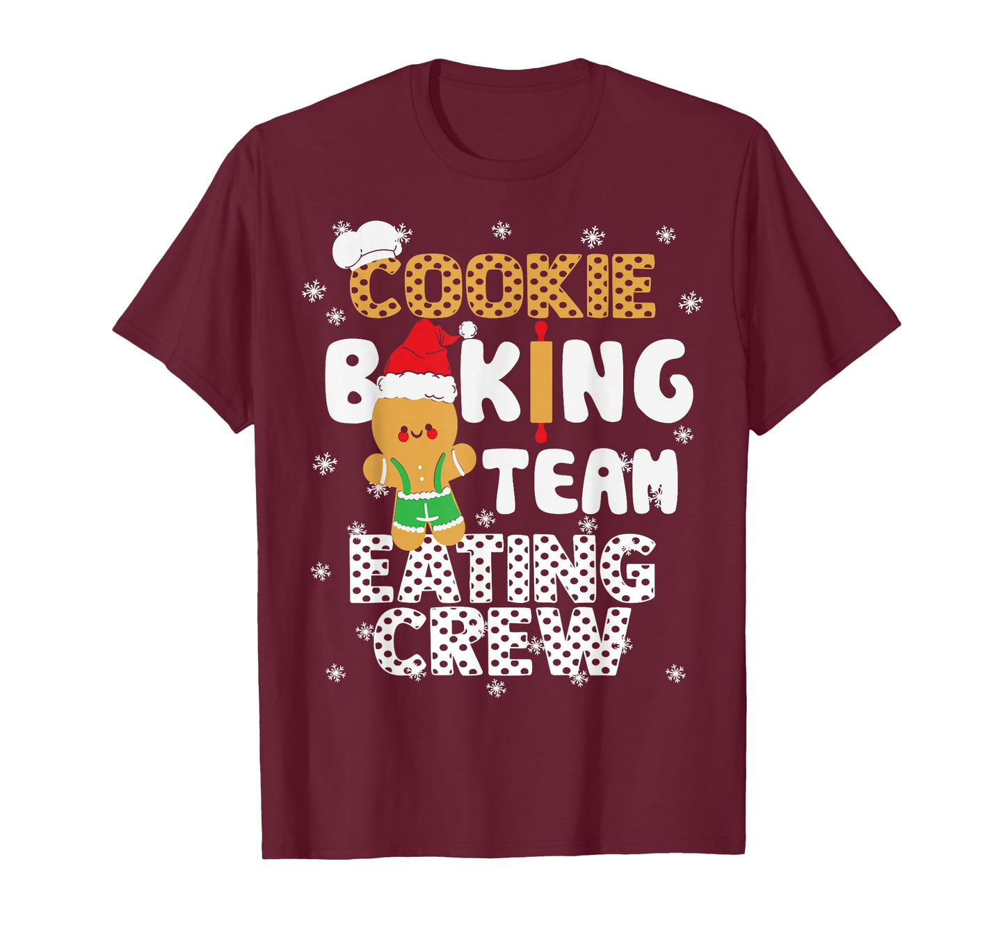 Bake Squad Christmas Cookie Baking Team Captain Eating Crew T-Shirt