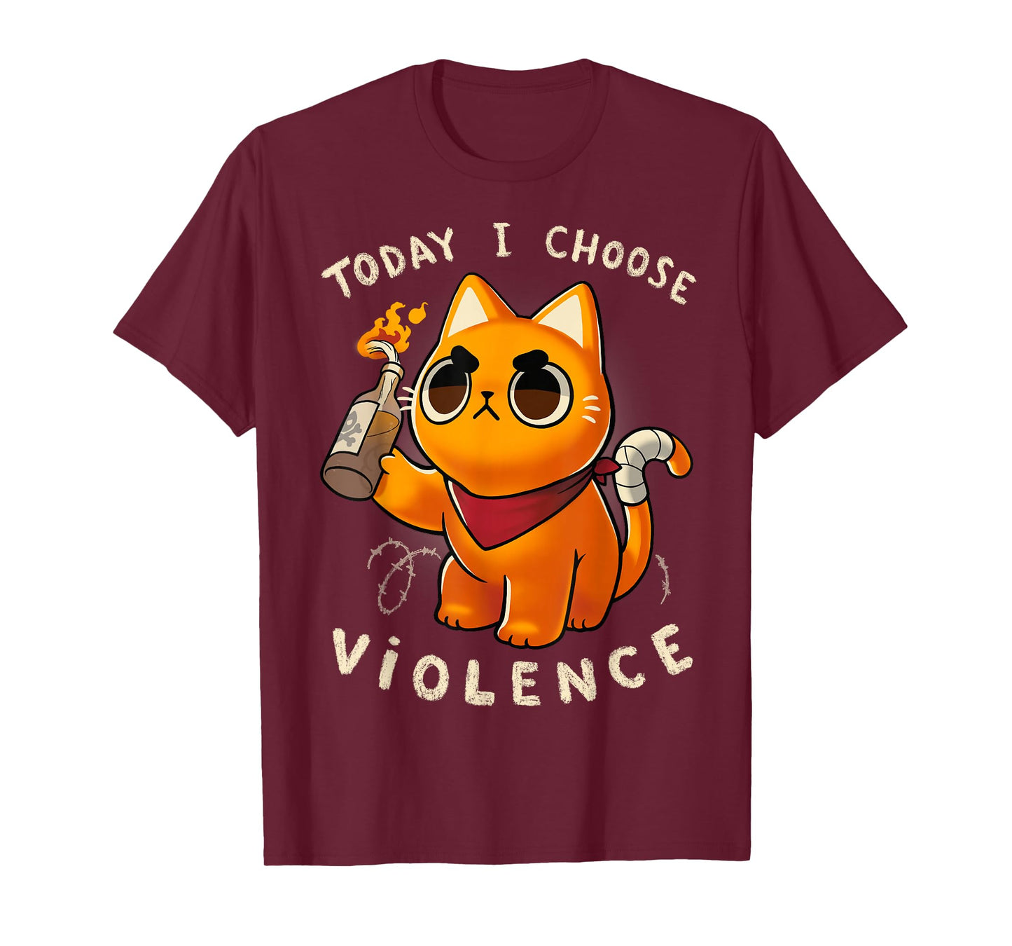Today I choose violence - Angry Kitty Protest T-Shirt