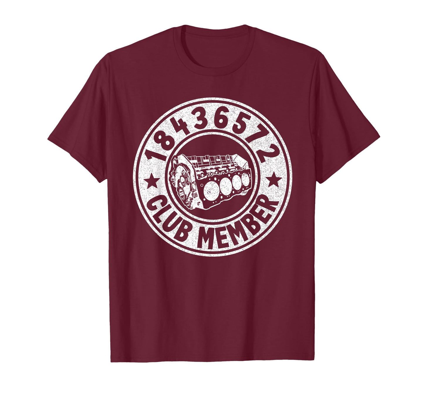 18436572 Club Member Firing Order Big Block Car Guy Garage T-Shirt