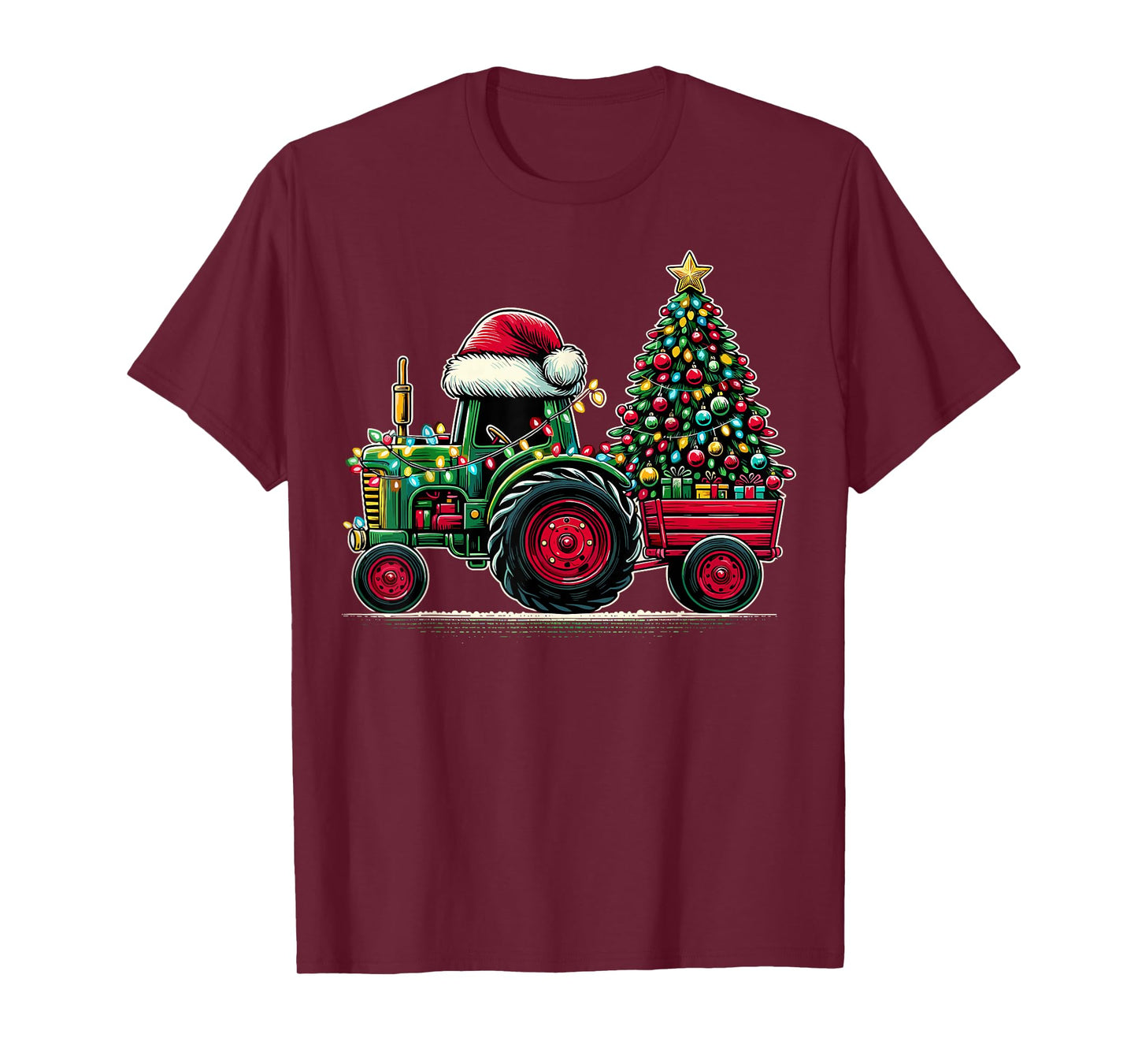 Christmas Tractor Santa Xmas Farm Truck T-Shirt