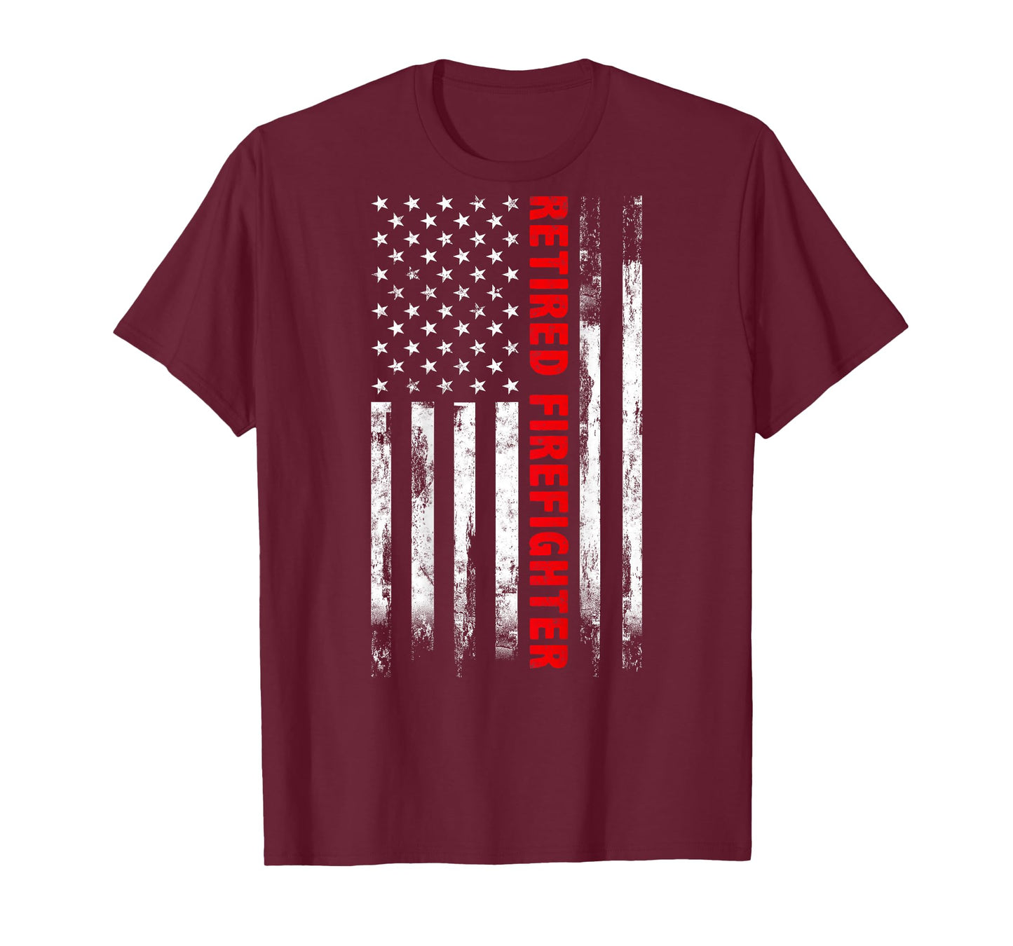 Retired Firefighter Thin Red line American flag Gift Fireman T-Shirt