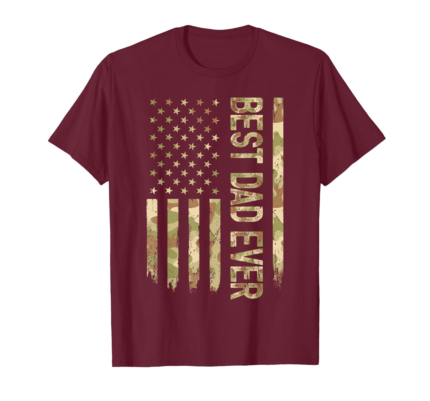 Best Dad Ever US American Flag Camo Father's Day T-Shirt