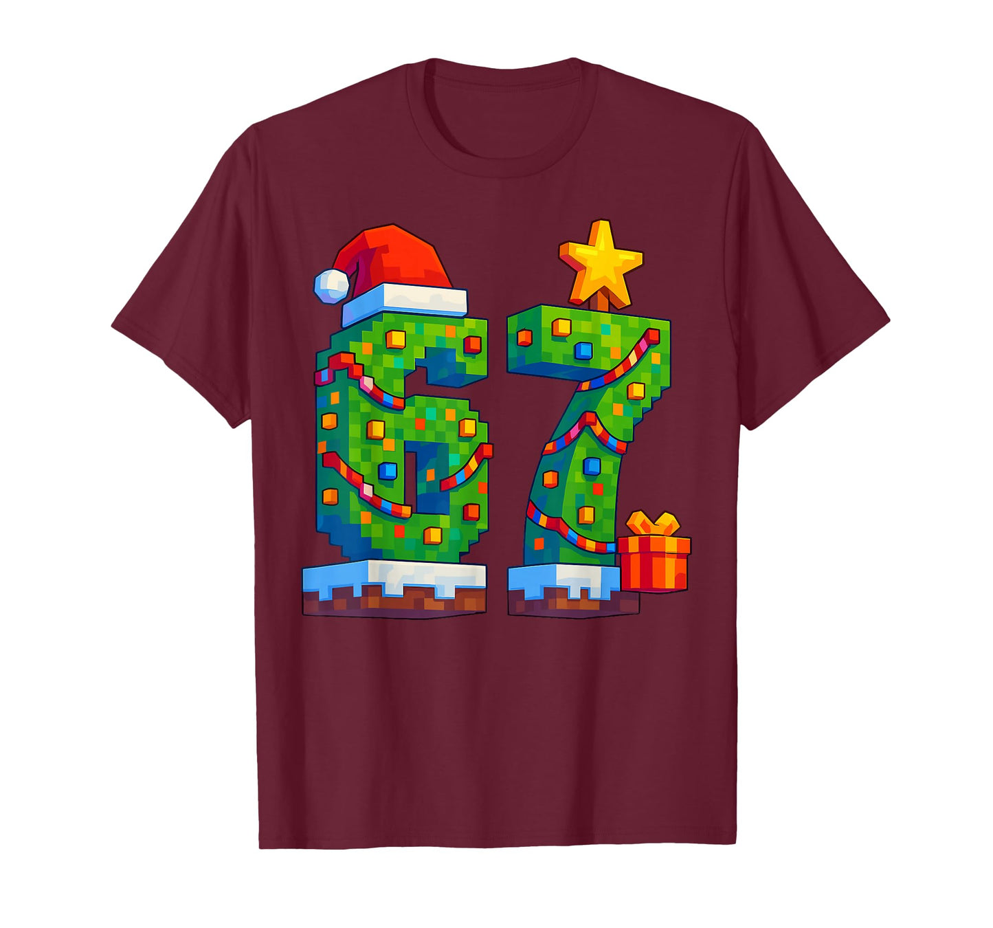 Six Seven 67 6 7 Kids 67 Teen Boys 6-7 Meme 6 7 Xmas Gaming T-Shirt