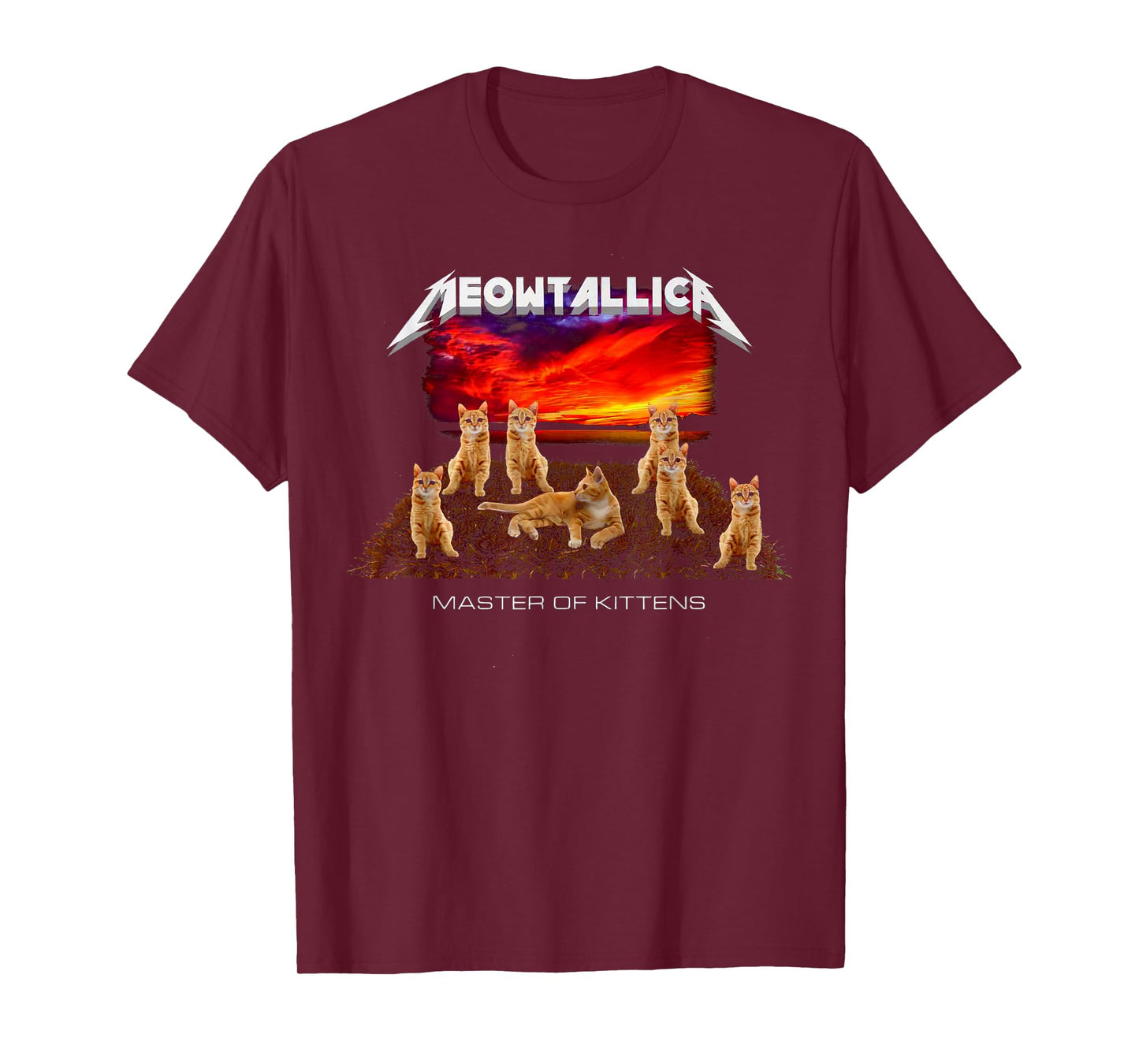 Meowtallica Master Of Kittens T Shirt Funny Gift T-Shirt