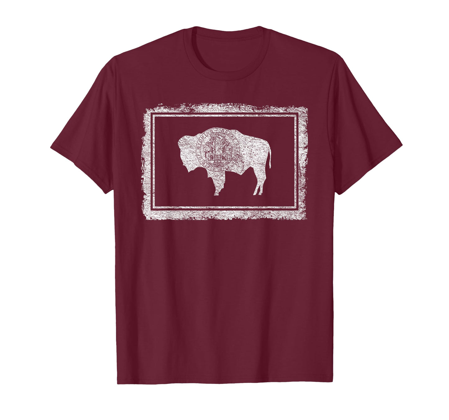 State of Wyoming Flag American Bison T-Shirt
