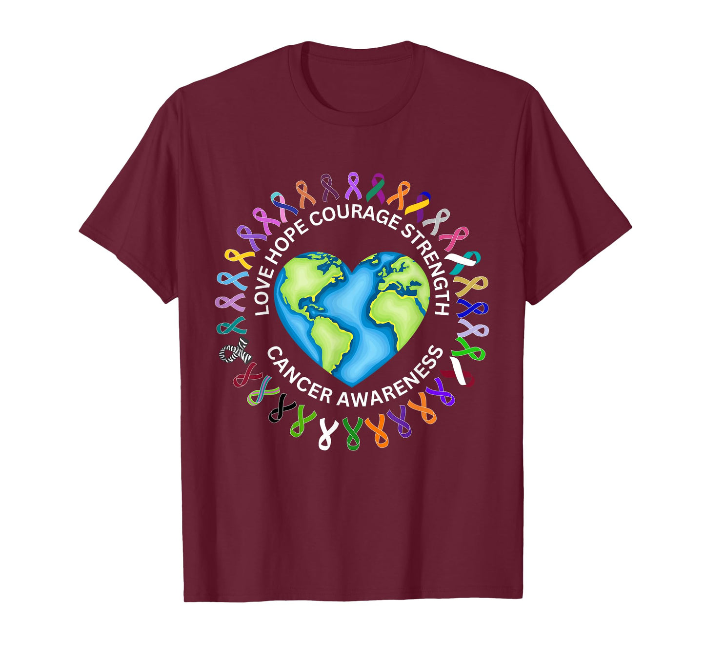 All Cancer Matters Survivors Awareness Fight Ribbon Support T-Shirt