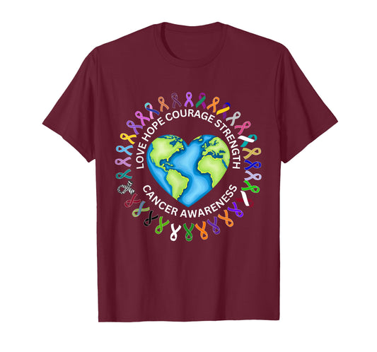 All Cancer Matters Survivors Awareness Fight Ribbon Support T-Shirt
