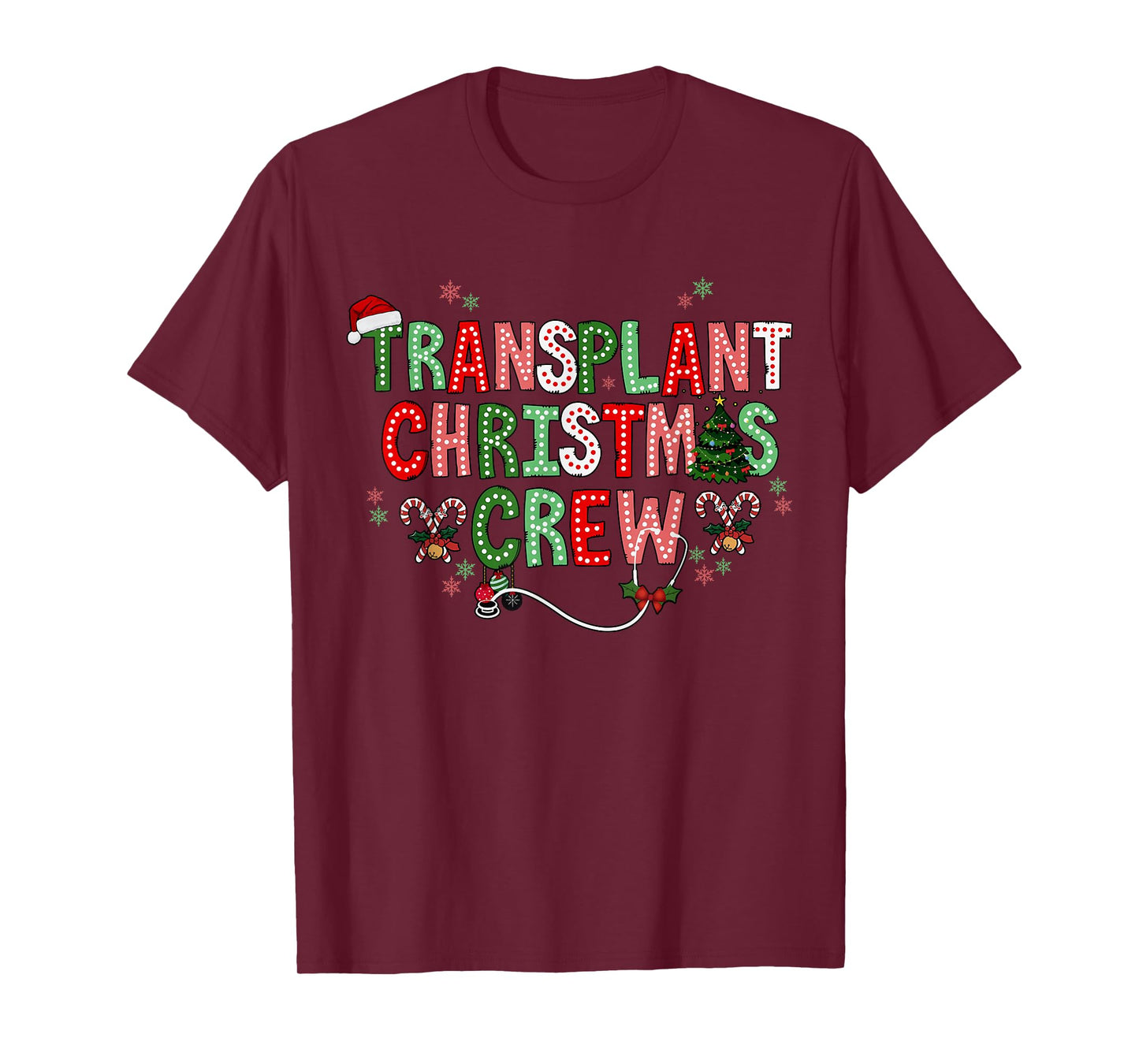 Christmas Transplant Nurse Bone Marrow Transplant Nurse BMT T-Shirt