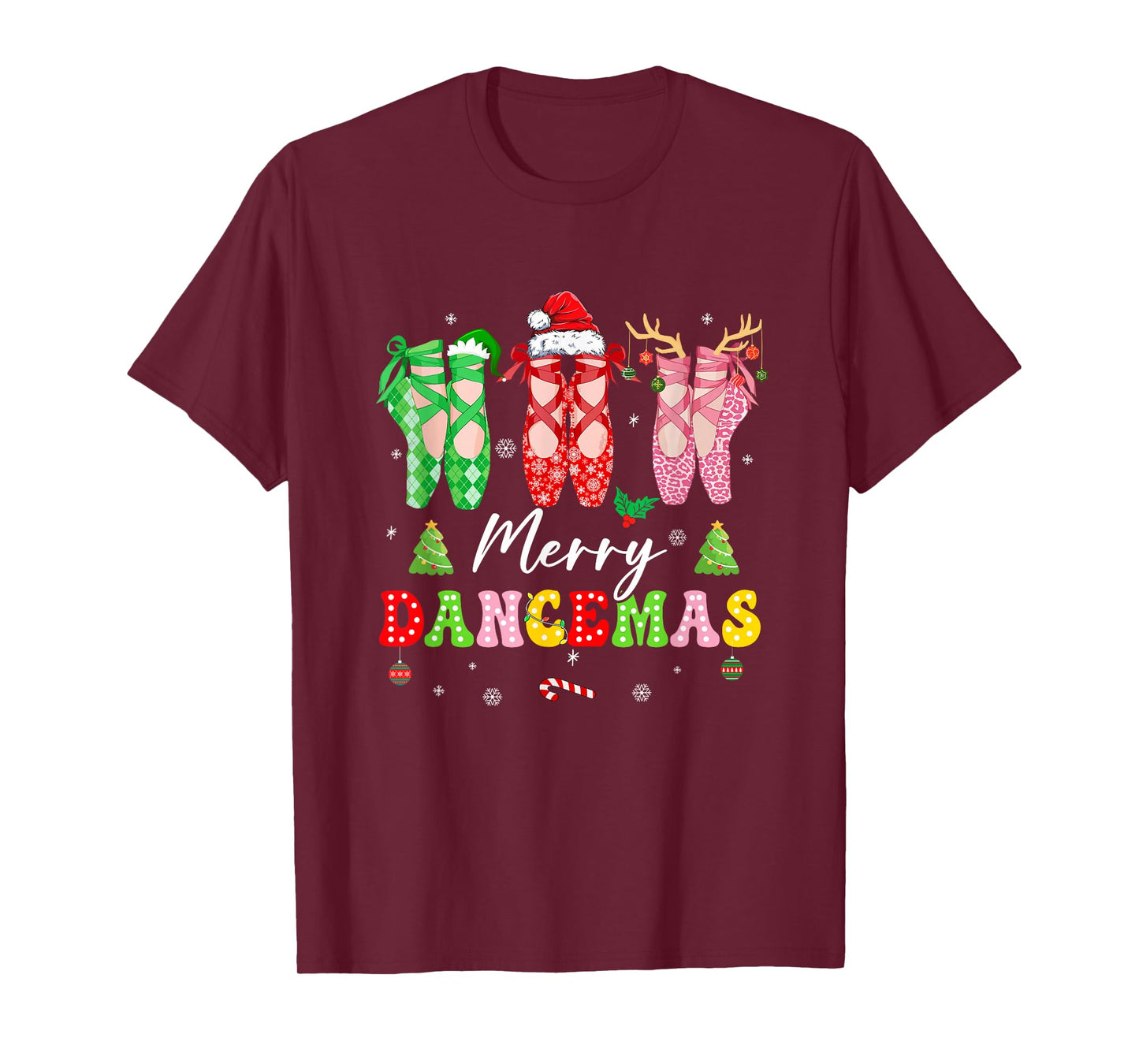 Ballet Dancer Christmas Dance Merry Dancemas Teacher Xmas T-Shirt