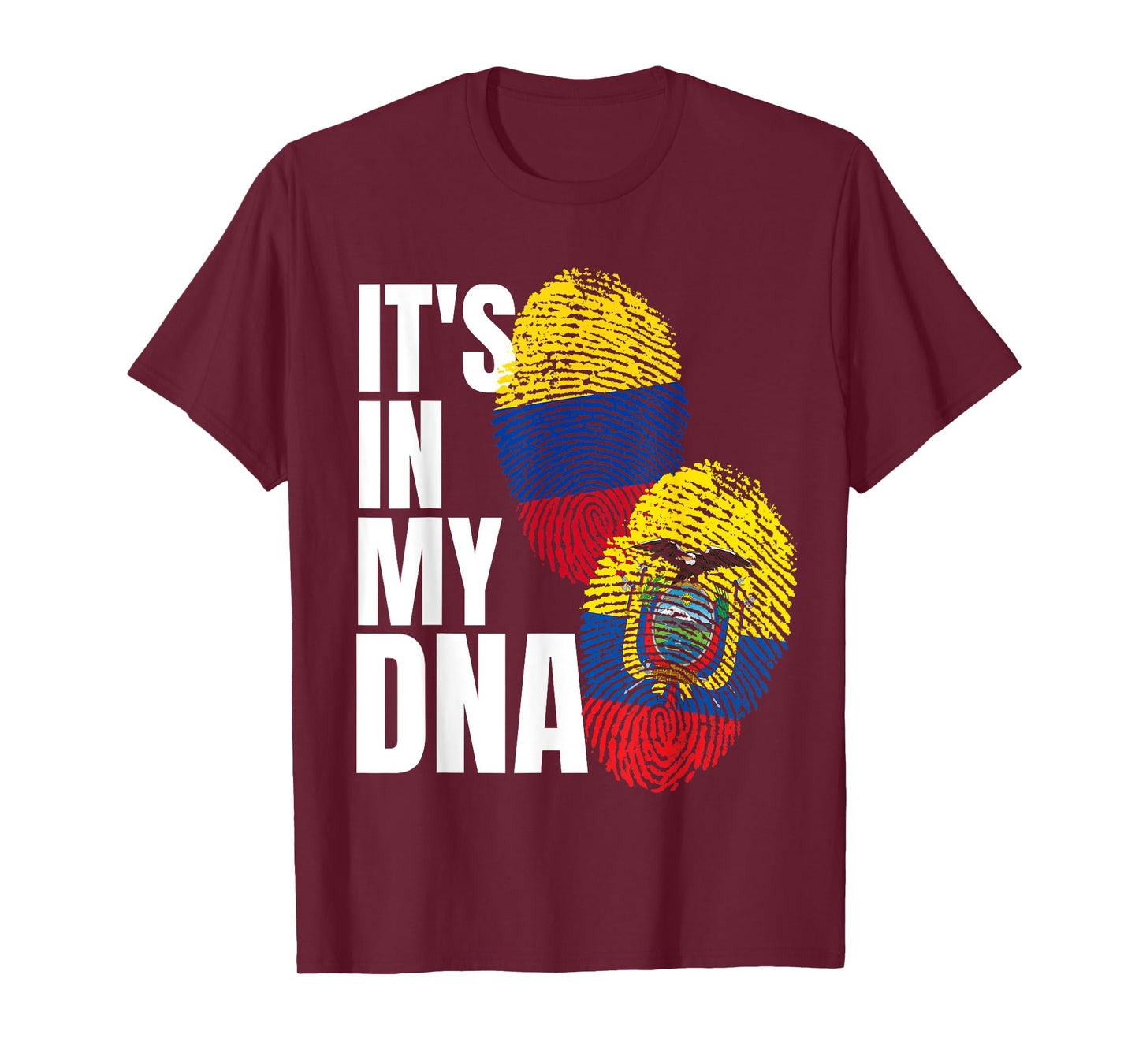 Ecuadorian And Colombian DNA Mix Flag Heritage T-Shirt