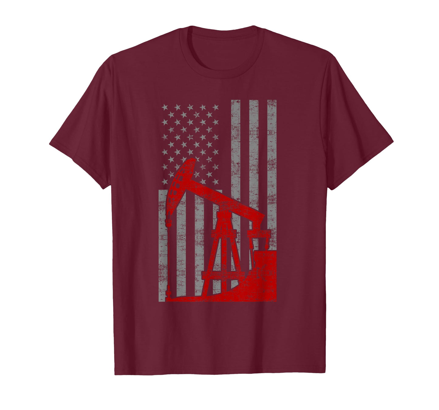 Landman USA Flag Oil Rig US Worker Funny Gift T-Shirt