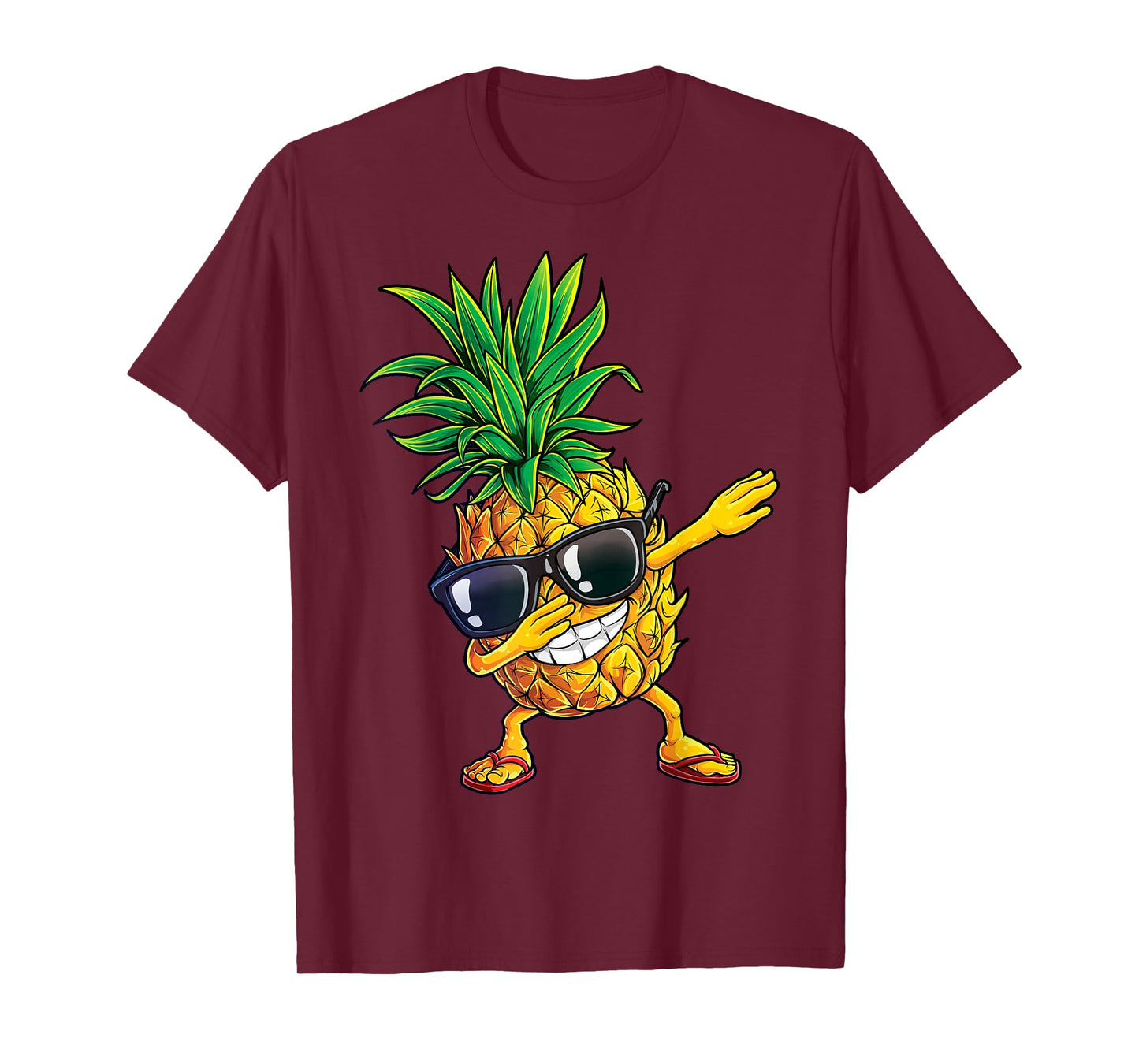 Dabbing Pineapple Sunglasses Aloha Beaches Hawaii Hawaiian T-Shirt Small