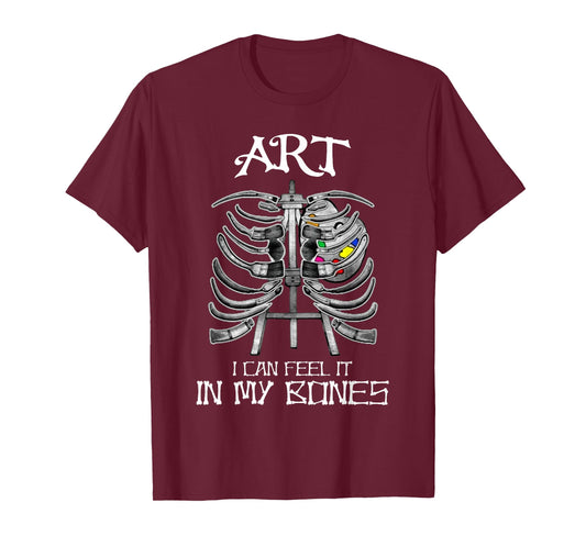 Art Teachers I Can Feel It in My Bones Art Bones Halloween T-Shirt