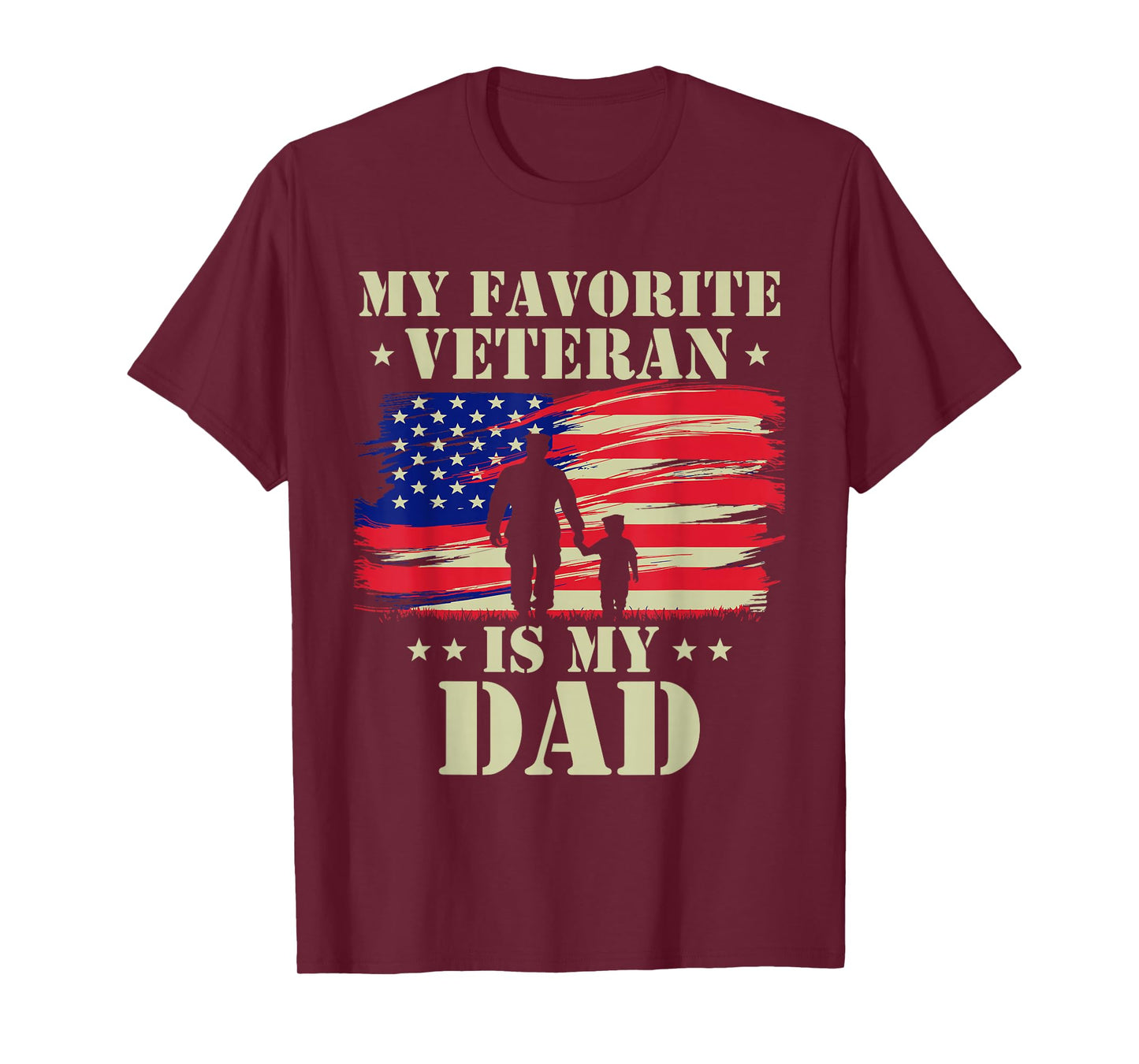 Father Veterans Day My Favorite Veteran is My Dad Proud Kids T-Shirt
