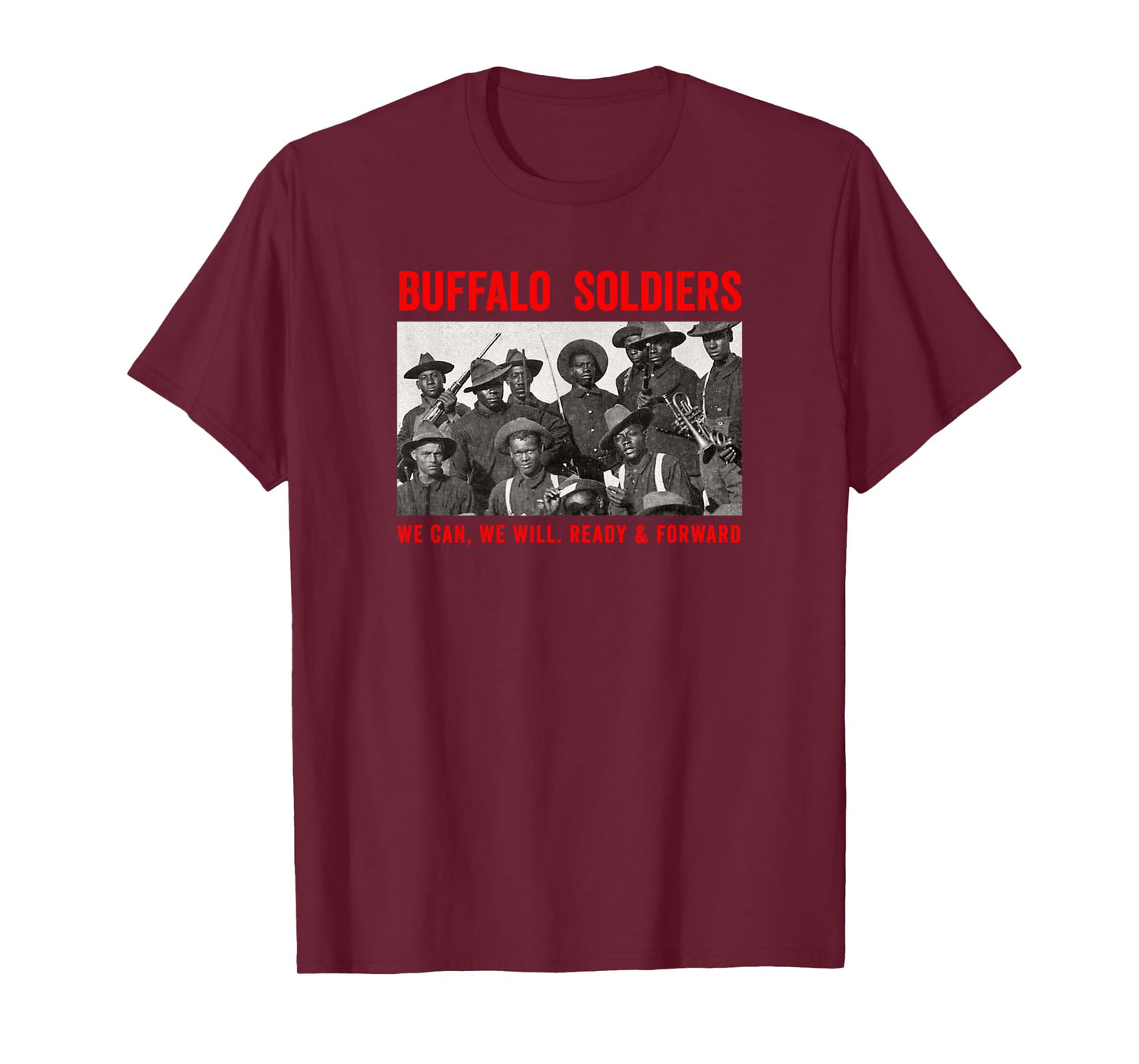 Buffalo Soldiers 9th and 10th Cavalry African American Heros T-Shirt Small