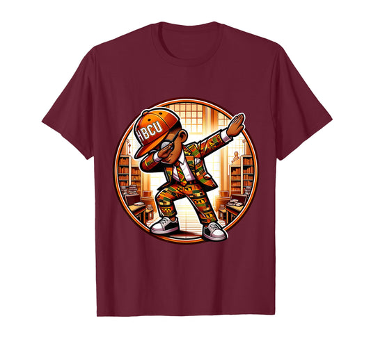 Future HBCU Grad Dabbing Black History Apparel Men Kids BHM T-Shirt