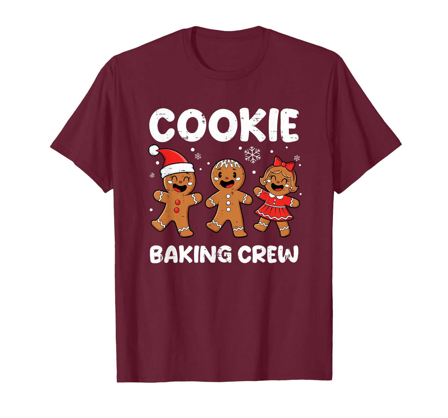 Cookie Baking Crew Gingerbread Family Christmas Kids Girls T-Shirt