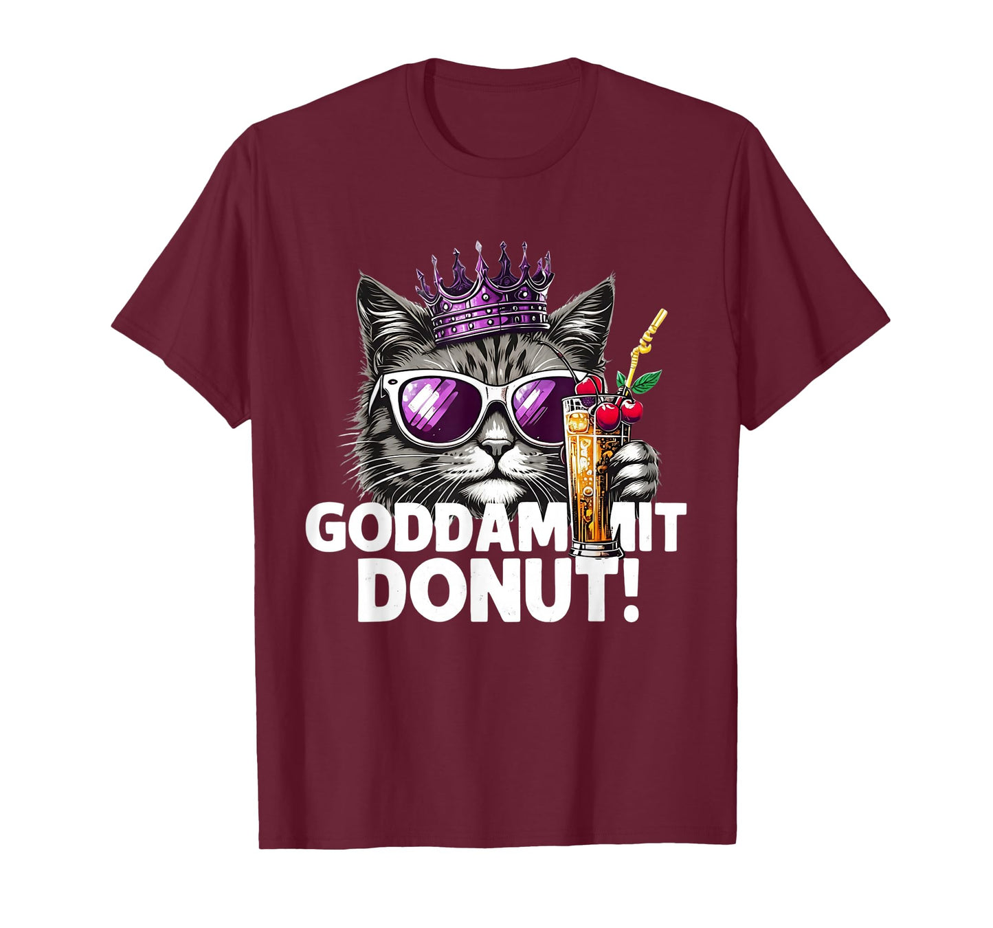 Donut Princess Cat Meme Tee – Kawaii Funny Cartoon Style T-Shirt