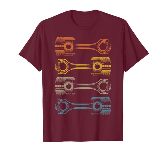 4 Pistons - Four cylinder engine - mechanic, engineer, racer T-Shirt